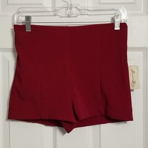Forever 21 Burgundy High Waist Shorts